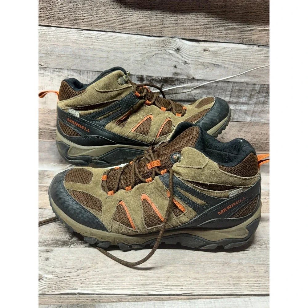 Merrell Men Hiking Performance Shoes Dry J09519‎ Size 11.5 Tan